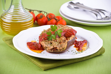 Stuffed eggplant.