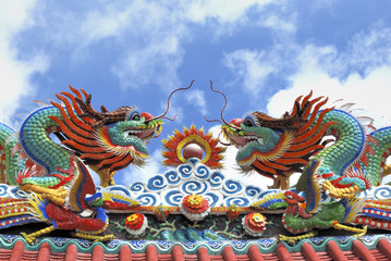 two chinese dragons