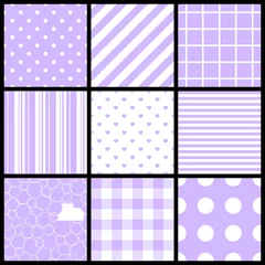 9 Different Seamless Pattern Purple/White © Jan Engel