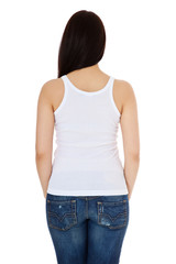 Junge Frau von hinten