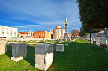 roman ruins and Church of St. Donat, Zadar, Croatia