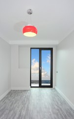 A new empty room with sea view