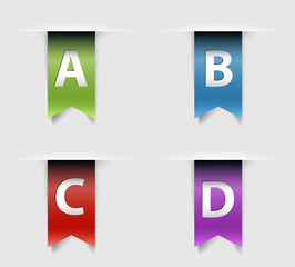 Collection of vector retro ribbons