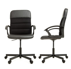 office chair on the white background front and side view