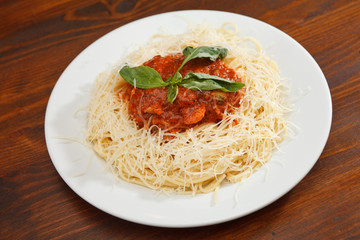 Pasta with meat sauce