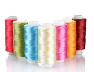 bright bobbin thread isolated on white.