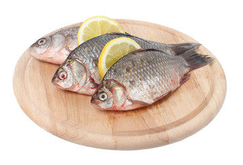 Fresh fishes with lemon