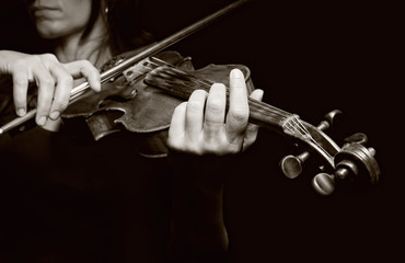 Musician playing violin