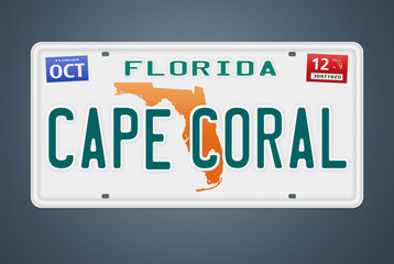 Nummernschild Florida Cape Coral