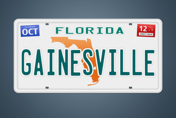 Nummernschild Florida Gainesville