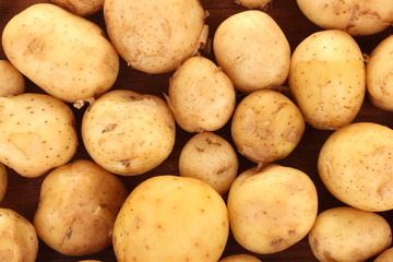 potatoes on the table background close-up