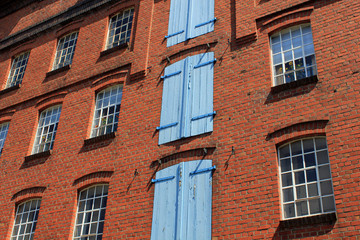 Fototapeta na wymiar Fassade historisches Mühlengebäude Winsen/Luhe (Niedersachsen)