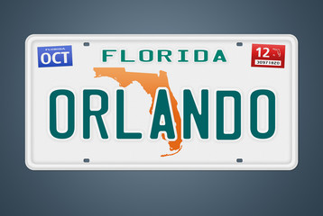 Nummernschild Florida Orlando