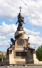 Fototapeta na wymiar Christopher Columbus pomnik w centrum Valladolid, Hiszpania
