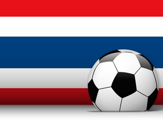 Fototapeta premium Thailand Soccer Ball with Flag Background