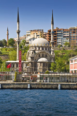 Fototapeta premium Mosquée Nusretiye vue du Bosphore - Istambul