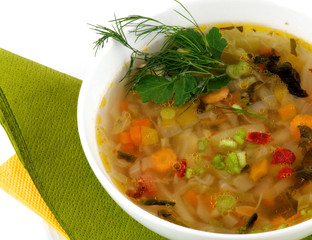 Bowl of Vegetable Soup