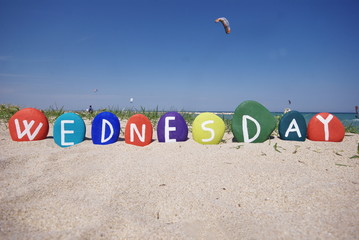Wednesday, third day of the week on colourful stones