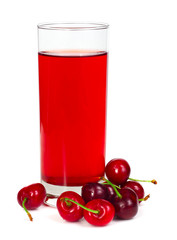 Juice with several cherries