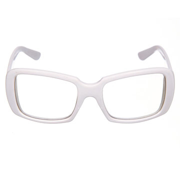 white glasses isolated on white