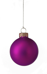 Single purple Christmas bauble