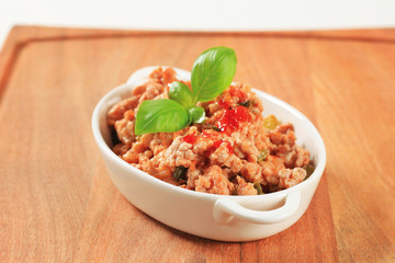 Stir-fried minced meat