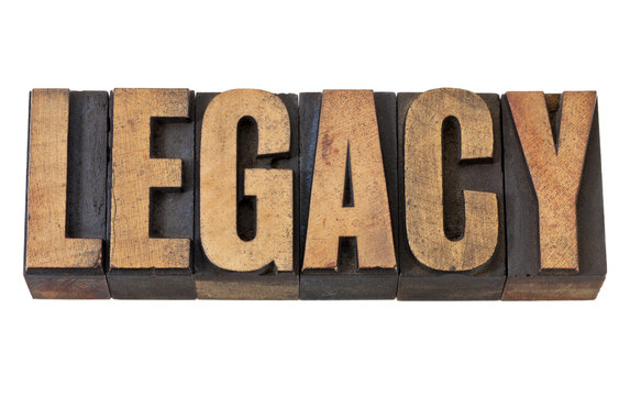 Legacy Word In Vintage Wood Type