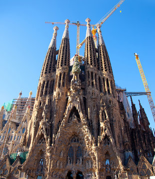 Barcelona Sagrada Familia cathedral by Gaudi