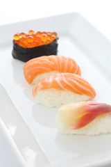 sushi in white background