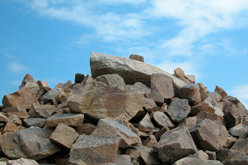 cumulo di sassi di granito