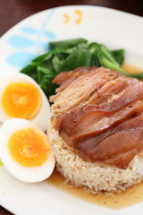 stewed pork leg on rice