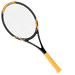 Tennisschläger schwarz / orange