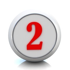 3d button with number