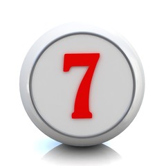3d button with number