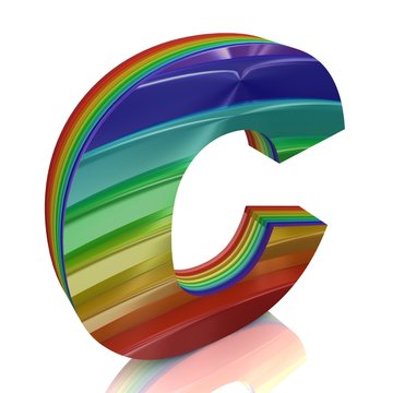 Letter from rainbow alphabet