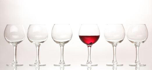 Wineglasses isolated on white