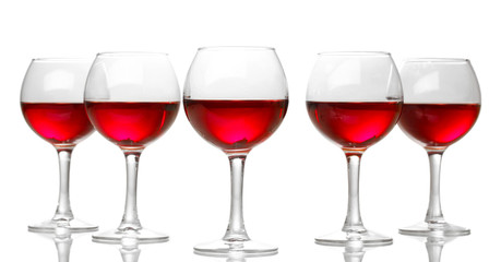 Wineglasses isolated on white