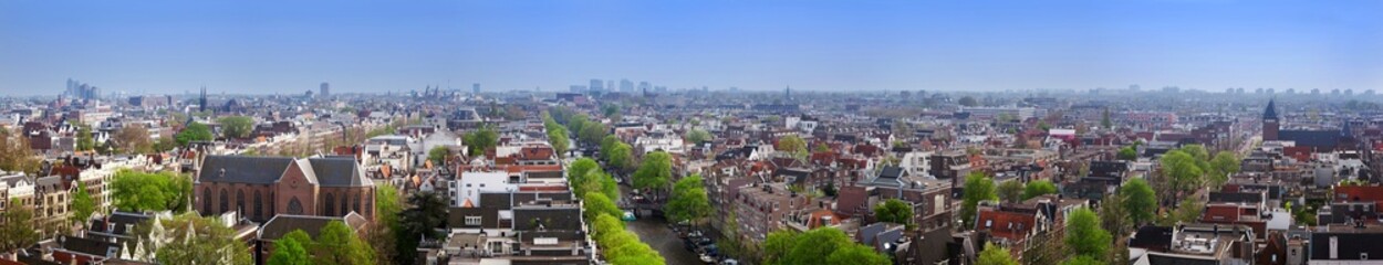 Fototapeta na wymiar Amsterdam panorama, Holland, Netherlands