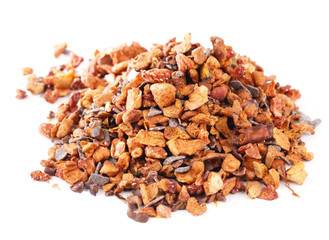Chocolate and strawberry infusion tea  with a peppery kick, over
