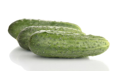 Cucumbers isolated on white
