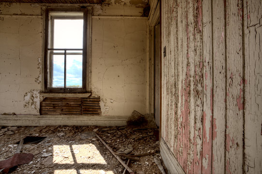 Interior abandoned house prairie
