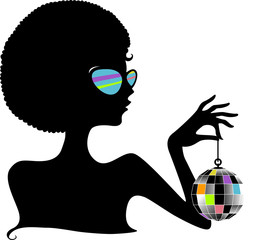 Boule disco silhouette