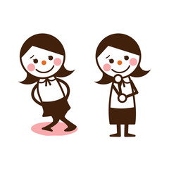 恥じらう女の子