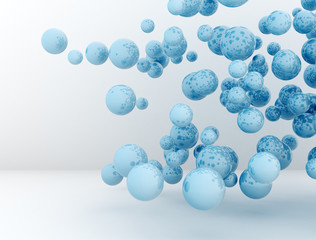 Abstract blue spheres 3d © Jezper