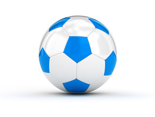 Soccer ball blue and white