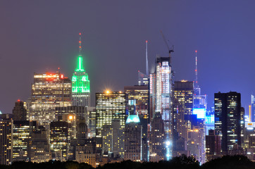 Fototapeta na wymiar New York Scene at Midtown at Night