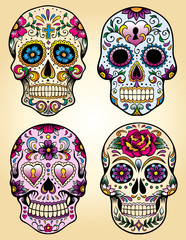 Day of the dead vector illustration set - 41931152