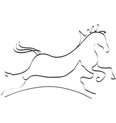 Stylized horse and dog logo vector © glopphy