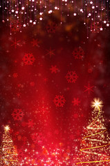 Red Christmas card background - 41932151