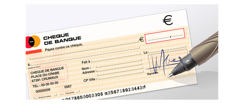 ch&egrave;que de banque